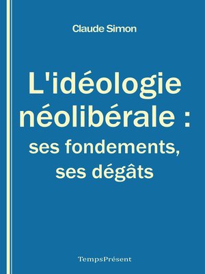 cover image of L'idéologie néolibérale